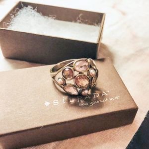 🎉HP💕 Silpada Pink and Pearl Silver Ring